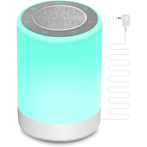 Sound Machine,White Noise Machine for Baby with Night Light, 32 High Fidelity Sounds,Plug in,5 Timers & Memory Feature, Noise Machine for Baby Kids Adults,Home
