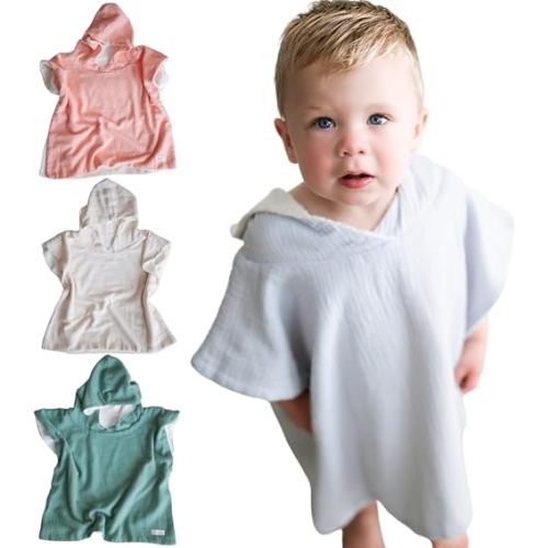 Hooded Poncho Towel for Babies, Kids, and Toddlers - Versatile Swim and Bath Coverup for Beach and Pool Fun