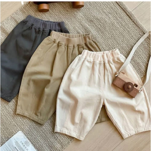 Baby Toddler Hem Solid Color Pants