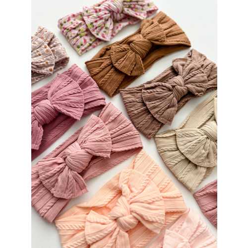 Baby Girl Headband & Bows, Soft Baby Bows, Hairband Hairbow, Baby Shower Gift, Soft Baby Headband, Baby Girl Bow Set