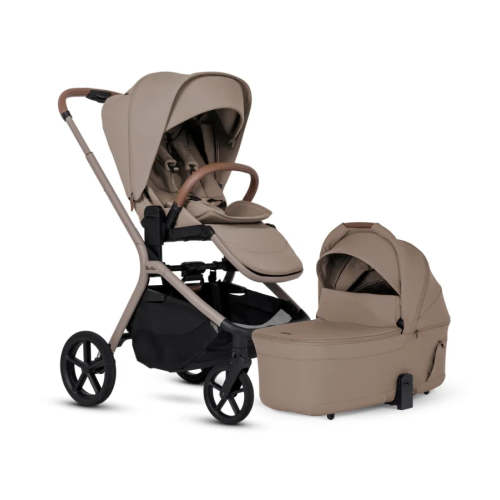 Silver Cross Breez Compact Stroller + Folding Bassinet Bundle  - Champagne