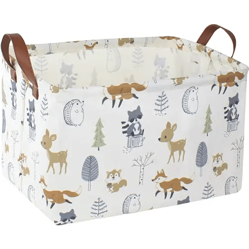 Rectangular Baby Storage Basket,Collapsible Kids Toys Bin,Books Shelf Basket,Gift Basket.Pet Basket(Animal)