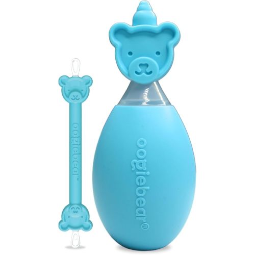 oogiebear BearPair Baby Nose Cleaner & Ear Wax Removal Tool with Nasal Aspirator - Safe Booger & Earwax Removal for Newborns, Infants, Toddlers