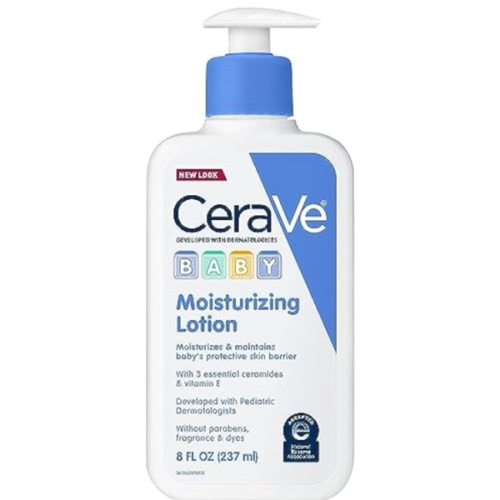 CeraVe Baby Lotion, Gentle Baby Skin Care with Ceramides, Niacinamide & Vitamin E, Fragrance, Paraben, Dye & Phthalates Free, Lightweight Moisturizer, 8 Ounce, Packaging May Vary