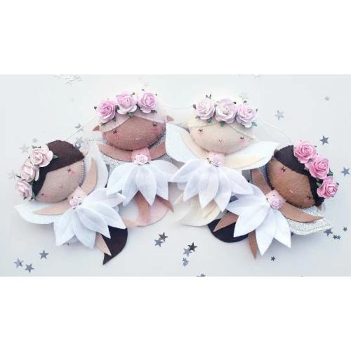 Fairy Garland - Nursery Decor- Kids Room Decor- Felt Garland  - Fairy Nursery