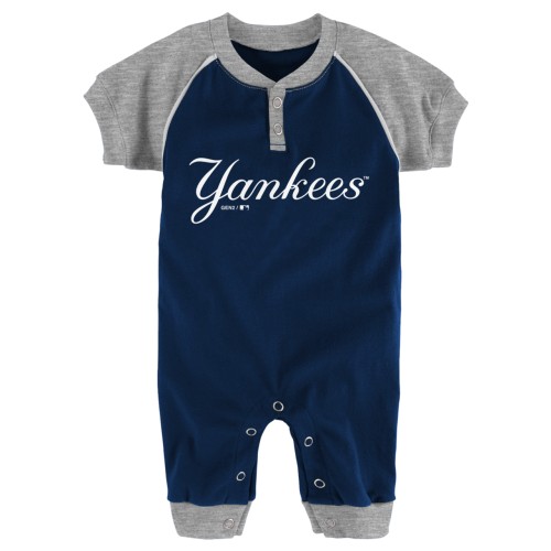 Yankees Navy & Gray Baby Onesie