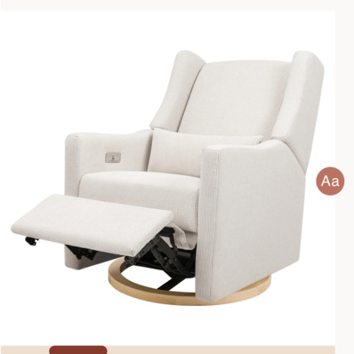 Babyletto Kiwi Striped Grey Nursery Glider Recliner Chair