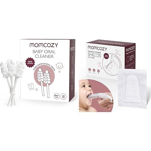 Momcozy Baby Tongue Cleaner Gauze Baby Finger Toothbrush
