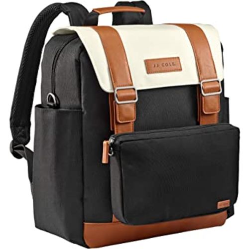 JJ Cole Bloomfield Modular Knapsack Diaper Bag, Ivory and Onyx