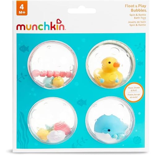 Munchkin® Float & Play Bubbles™ Baby and Toddler Bath Toy, 4 Count
