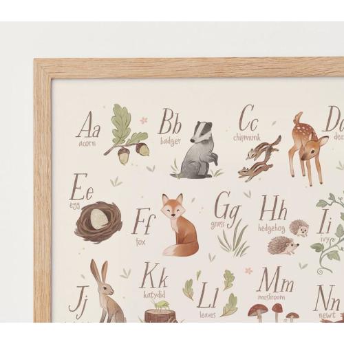 Woodland Alphabet Poster, Woodland Alphabet Print, Woodland Nursery, Enchanted Forest Nursery, Woodland Art Print, Woodland ABC, Printable - Etsy