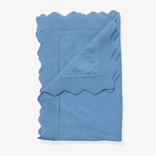 Graham Newborn, Receiving Knit Blanket in Soft Blues | Oso & Me