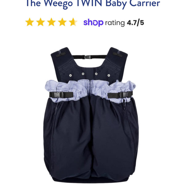 The Weego TWIN Baby Carrier
