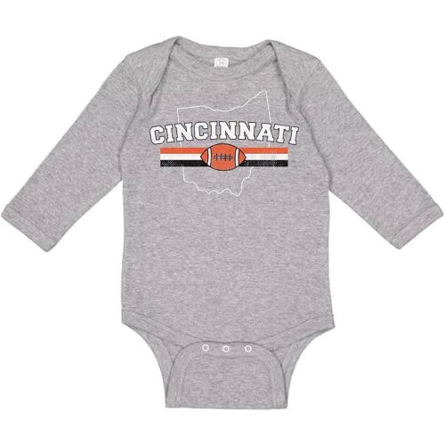 TATY Kids Cincinnati Sports Long Sleeve Baby Infant Bodysuit