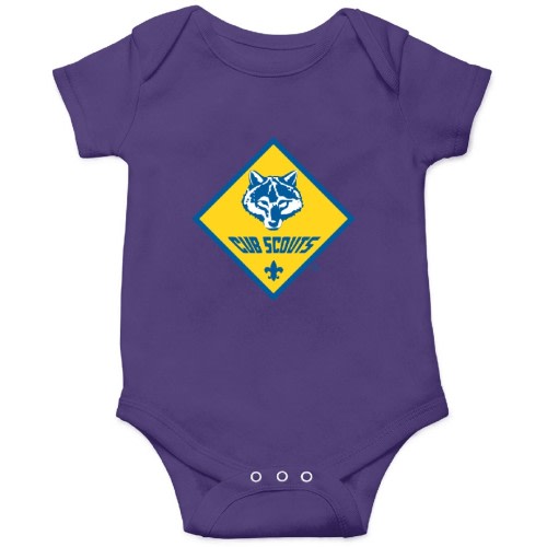 Officially Licensed Cub Scouting Onesies Kids's Short Sleeve Onesie 12M Purple sold by BcalleStoned | SKU 24006315 | Printerval