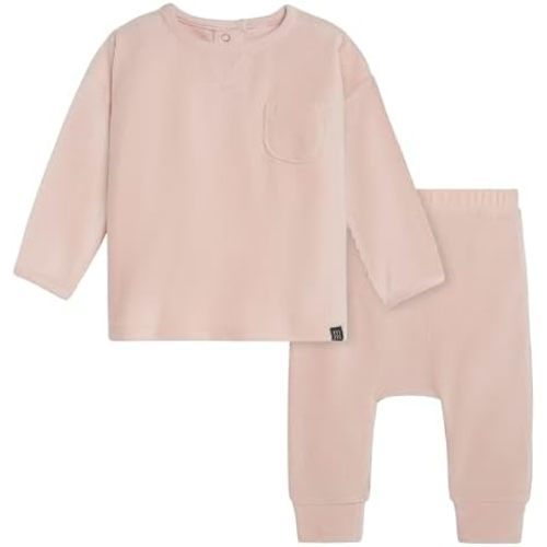 Modern Moments by Gerber Baby Velour 2-Piece Drop Shoulder Top & Pant Set