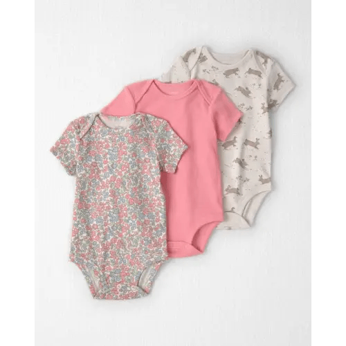 Baby Girl 3-Pack Organic Cotton Bodysuits - Little Planet | Carter's