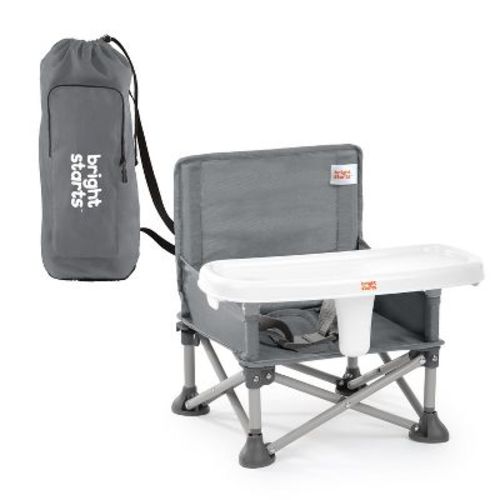 Bright Starts Pop N Sit Portable Booster Seat - Gray