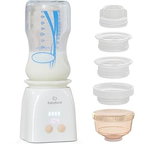 BabyBond Portable Bottle Warmer, Baby Bottle Warmer for Travel Compatible with Most Bottles Rechargeable Travel Bottle Warmer Cordless for Baby Milk Breastmilk with Precise Temperature Control (Pink)