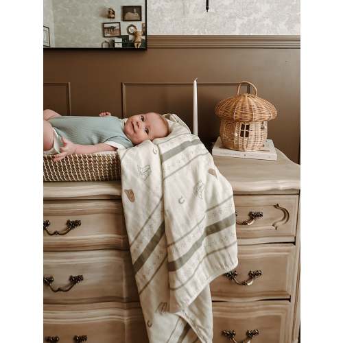 Vintage Country-Cowboy 6 Layer Gauze Blanket