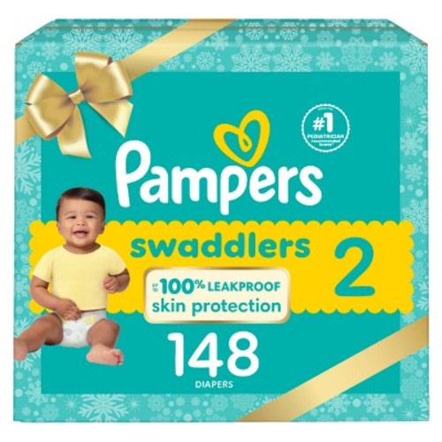 Pampers Swaddlers Active Baby Diapers Pack - Size 2 - 148ct