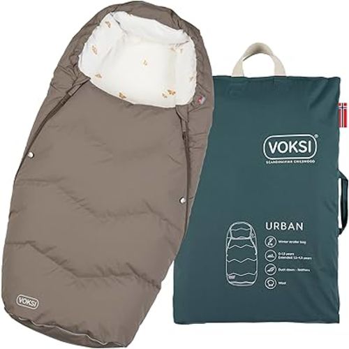 Footmuff for Stroller, Urban 2025, Natural Wool & Down, Superbly Padded & High Insulation, Extendable, Norway Product