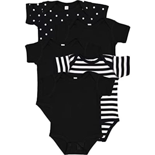 RABBIT SKINS Baby Bodysuit Girl & Boy | Newborn 0-3 Months to 24 Months 5-Pack Bulk Set, Snap Easy Closure