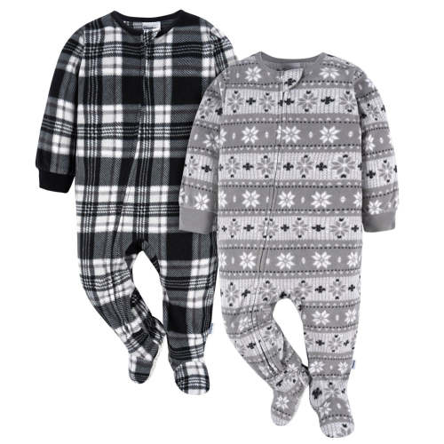 2-Pack Baby & Toddler Neutral Grey Fair Isle Fleece Pajamas – Gerber Childrenswear