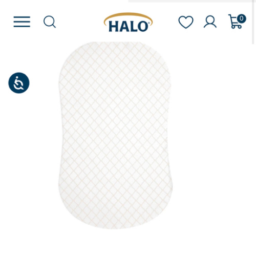 HALO - BassiNest Fitted Sheet 100% Cotton | Nautical Net - cream/gray