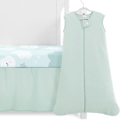 Evolur Dreamer 3 Piece Mini Crib Bedding Set, Machine Washable, Soft and Breathable Toddler Bedding Set, Includes Fitted Sheet, Comfortor and Crib Skirt