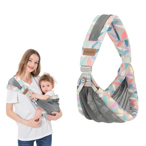 Adjustable One Shoulder Baby Carrier for Infant, Lightweight Breathable Mesh Baby Hip Carrier Portable Baby Carrier Sling for Newborn to Toddler Girl and Boy 6-40 lbs (Blue)