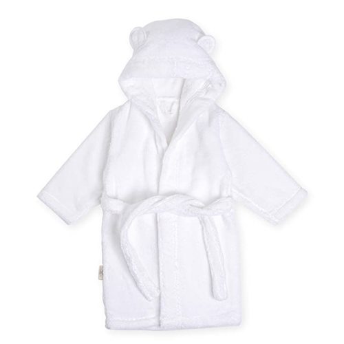 Natemia Organic Hooded Cover-Up – Ultra Soft and Absorbent Cloud Touch Cotton Kids Beach and Pool Towel Cover-Up - White - 2-3T