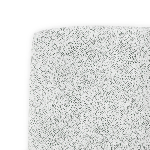 Cotton Muslin Crib Sheet - Green Seed