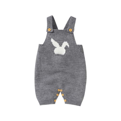 Newborn Baby Girls Boys Knitted Easter Outfit Overalls Jumpsuit Summer Bunny Romper Playsuit