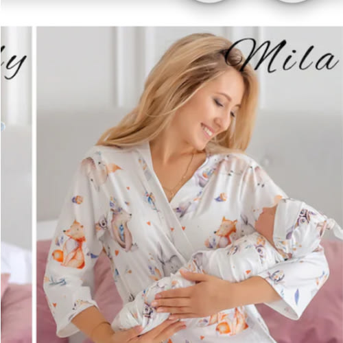 Matching robe and swaddle set mom and baby, Maternity robe and matching baby set, Mommy and baby robe and swaddle boy girl, Mom and baby set