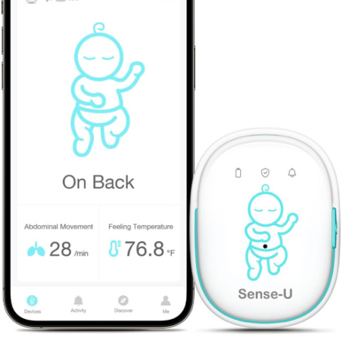 Baby Monitor Pro: Tracks Abdominal Movement, Rollover, Temperature – Sense-U