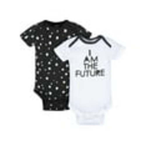 Onesies Brand Baby Neutral Short Sleeve Bodysuits, 2-Pack, Newborn - 6/9 Months