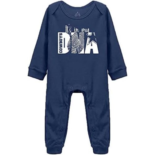 GKrepps It's in My DNA Cowboys Newborn Playsuit Footed Coverall Baby Crawl Clothes
