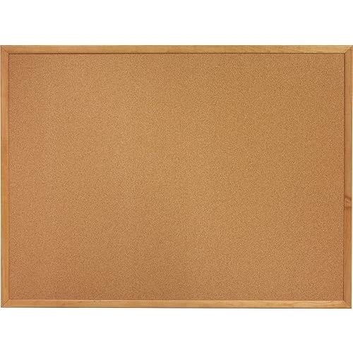 Lorell Oak Wood Frame Cork Board 18" x 24"