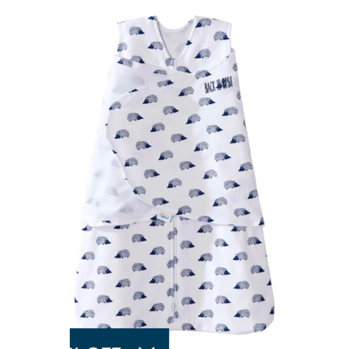 Navy Hedgehog Cotton Swaddle S | HALO