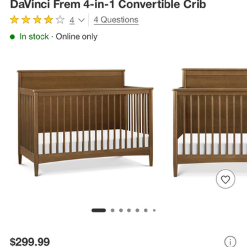davinci baby wooden crib