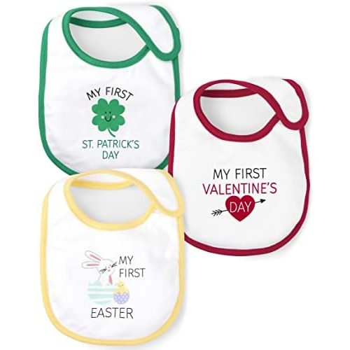 The Children's Place unisex-baby And Newborn My First Holiday Seasonal Bibs