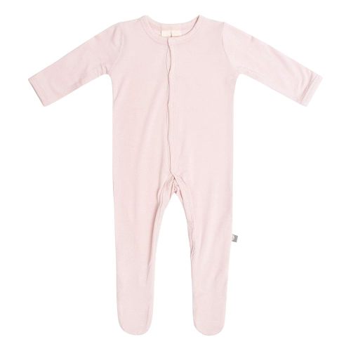 KYTE BABY Unisex Soft Bamboo Rayon Footies, Snap Closure, 3-6 Months, Blush