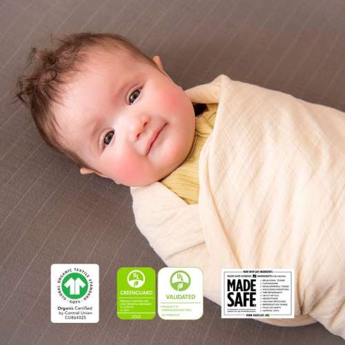 Organic Breathable Swaddle Blankets 4-Color Pack