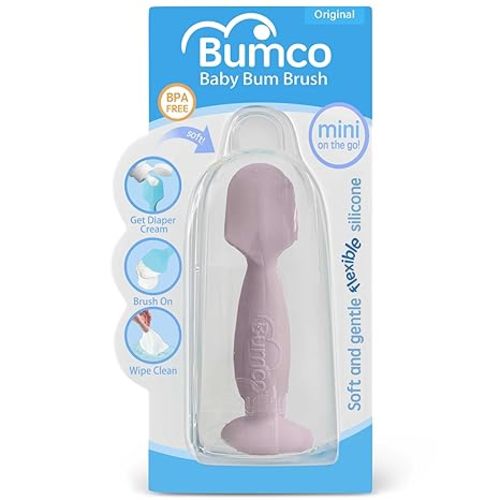 Bumco Diaper Cream Spatula (Mini) - BPA-free Butt Paste Diaper Cream Applicator, Soft & Flexible Diaper Rash Cream Applicator, Butt Spatula Baby, Mom-Invented Diaper Bag Essentials (Lilac)