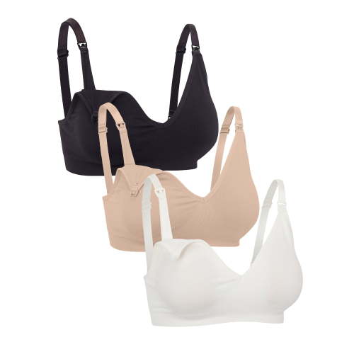 Ingrid & Isabel For Every Belly Women's Maternity & Nursing Seamless, 3-Pack Bra, SizesS-XXXL