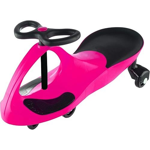 Wiggle Car - Ride on Toy for Ages 3 and Up - Toddler Ride on Toys with no Batteries, Gears or Pedals Just Twist, Wiggle, and Go by Lil’ Rider (Pink)