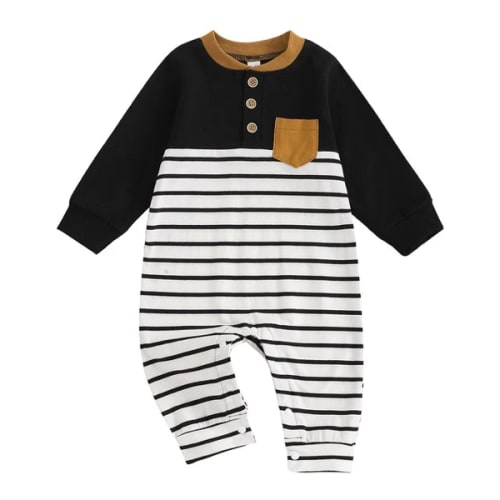 LOGAN Striped Jumpsuit - Hazel & Bo