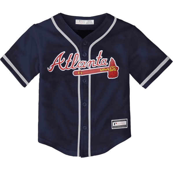Ronald Acuna Jr. Atlanta Braves MLB Baby Infants 12-24 Months Navy Alternate Player Jersey