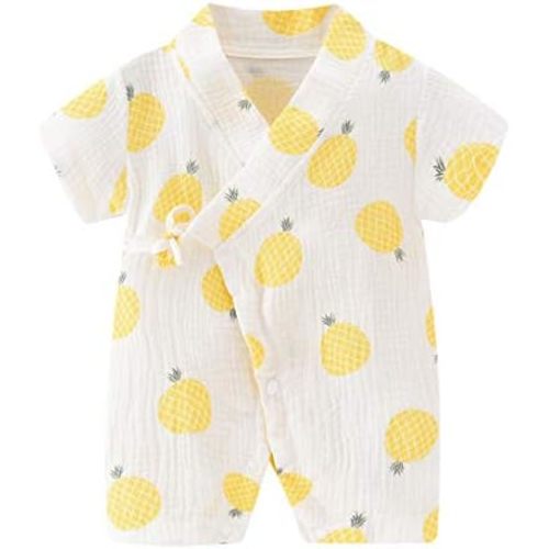 PAUBOLI Baby Kimono Robe Newborn Cotton Yarn Bodysuit Romper Infant Japanese Pajamas 0-24 Months
